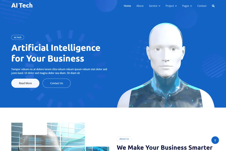 Tampilan website AI.Tech