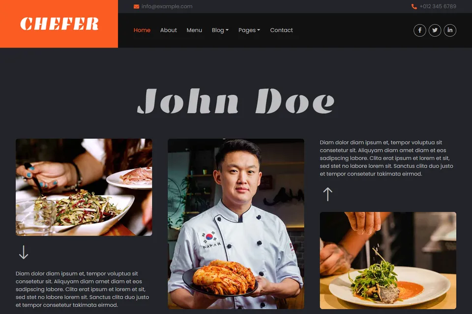 Tampilan website CHEFER