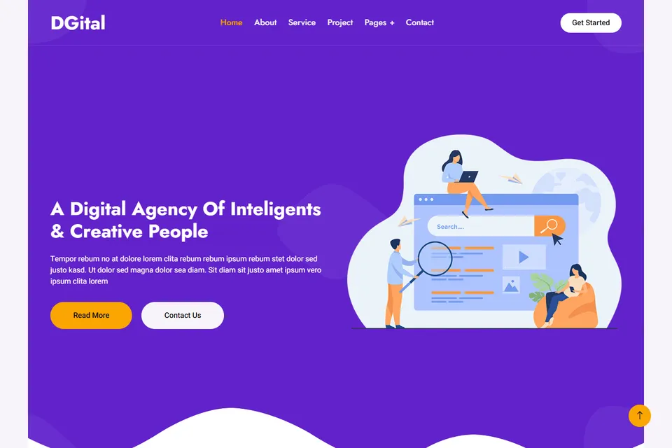 Tampilan website DGital