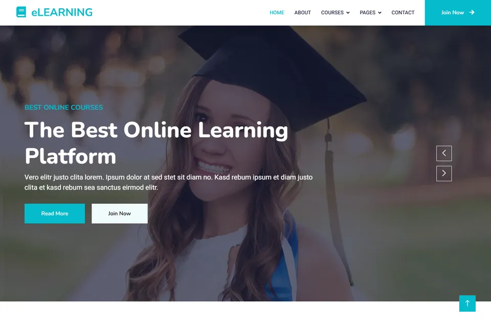 Tampilan website eLEARNING