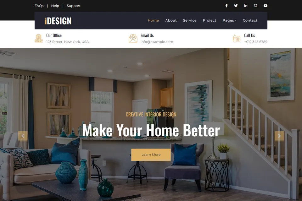 Tampilan website iDESIGN